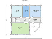 Дом шале из бруса в 1,5 этажа 11х11 с террасой Сения
